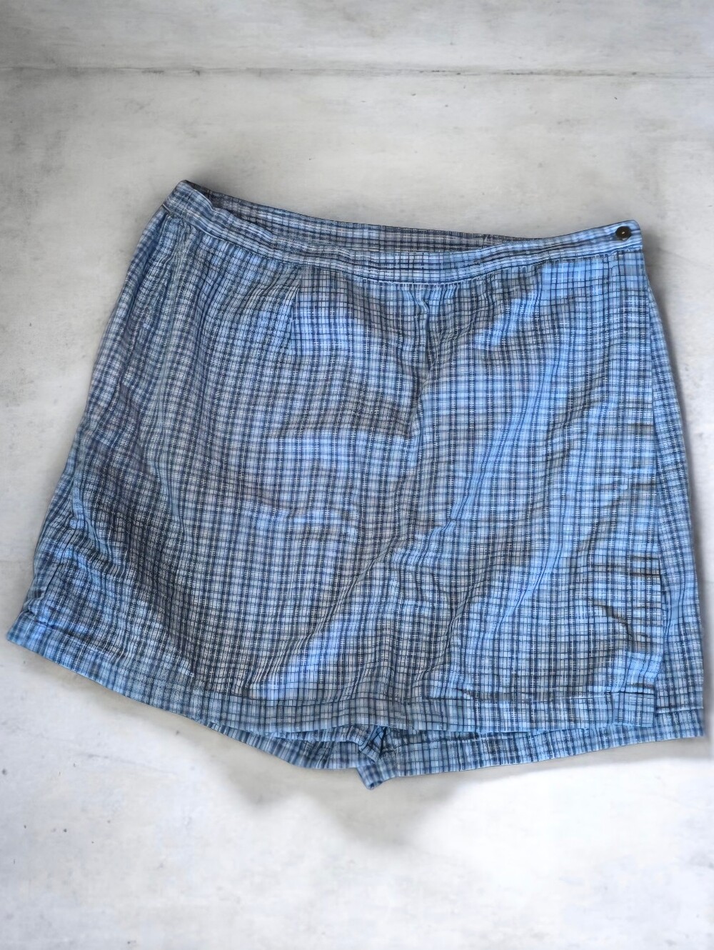 🌀 Classic Elements Blue Plaid  Skort